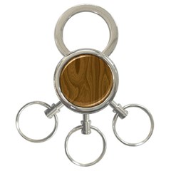 Dark Wood Panel Texture 3-ring Key Chain by SpinnyChairDesigns