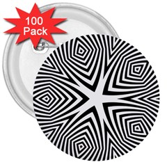 Abstract Zebra Stripes Pattern 3  Buttons (100 Pack)  by SpinnyChairDesigns