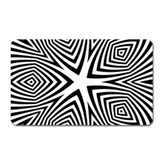 Abstract Zebra Stripes Pattern Magnet (rectangular) by SpinnyChairDesigns