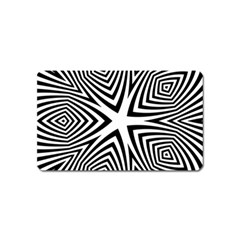 Abstract Zebra Stripes Pattern Magnet (name Card) by SpinnyChairDesigns