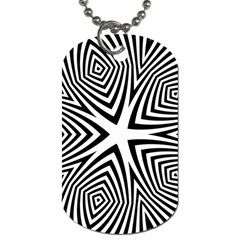 Abstract Zebra Stripes Pattern Dog Tag (two Sides) by SpinnyChairDesigns