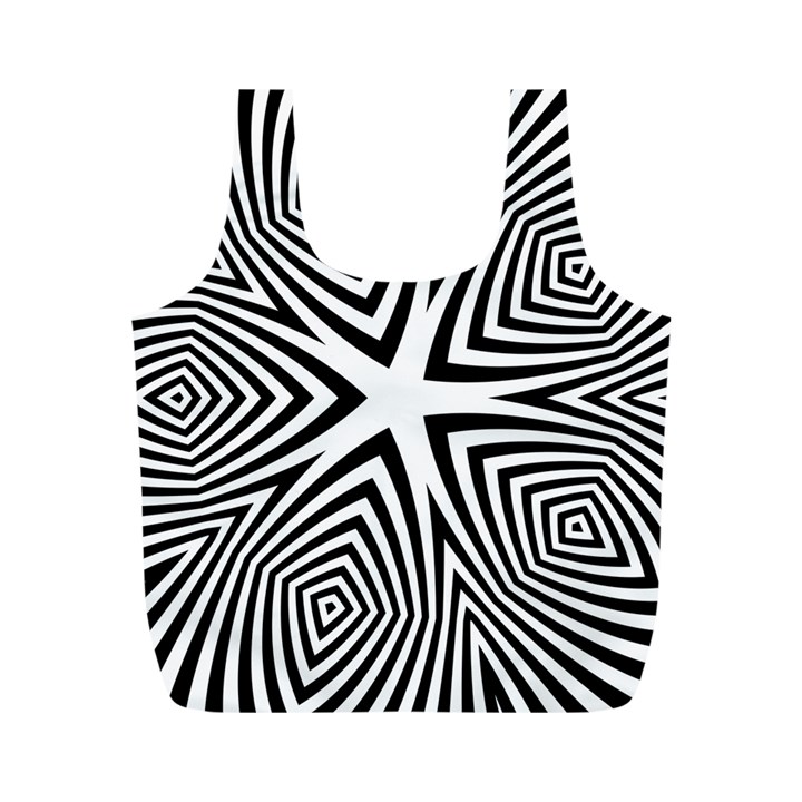 Abstract Zebra Stripes Pattern Full Print Recycle Bag (M)