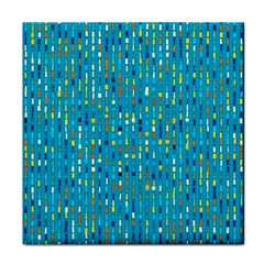 Aqua Blue Artsy Beaded Weave Pattern Face Towel by SpinnyChairDesigns