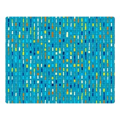 Aqua Blue Artsy Beaded Weave Pattern Double Sided Flano Blanket (large)  by SpinnyChairDesigns