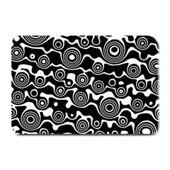 Abstract Black And White Bubble Pattern Plate Mats by SpinnyChairDesigns