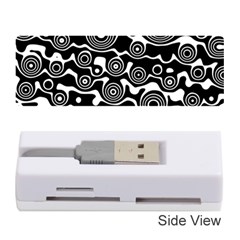 Abstract Black And White Bubble Pattern Memory Card Reader (stick) by SpinnyChairDesigns