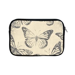 Vintage Ink Stamp On Paper Monarch Butterfly Apple Ipad Mini Zipper Cases by SpinnyChairDesigns