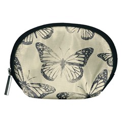 Vintage Ink Stamp On Paper Monarch Butterfly Accessory Pouch (medium)