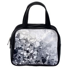 Black And White Abstract Mosaic Pattern Classic Handbag (one Side) by SpinnyChairDesigns