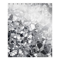 Black And White Abstract Mosaic Pattern Shower Curtain 60  X 72  (medium)  by SpinnyChairDesigns