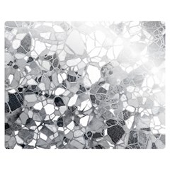 Black And White Abstract Mosaic Pattern Double Sided Flano Blanket (medium)  by SpinnyChairDesigns