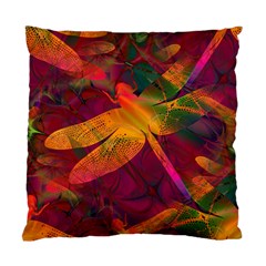 Dragonflies Abstract Colorful Pattern Standard Cushion Case (one Side) by SpinnyChairDesigns