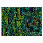 Jungle Print Green Abstract Pattern Large Glasses Cloth (2 Sides) Front
