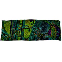 Jungle Print Green Abstract Pattern Body Pillow Case Dakimakura (two Sides) by SpinnyChairDesigns