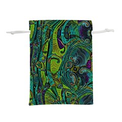 Jungle Print Green Abstract Pattern Lightweight Drawstring Pouch (l) by SpinnyChairDesigns