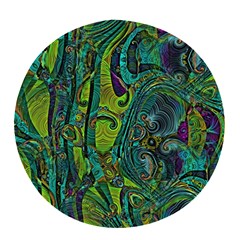 Jungle Print Green Abstract Pattern Pop Socket (white) by SpinnyChairDesigns