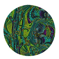 Jungle Print Green Abstract Pattern Pop Socket (black) by SpinnyChairDesigns