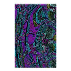 Purple Teal Abstract Jungle Print Pattern Shower Curtain 48  X 72  (small)  by SpinnyChairDesigns