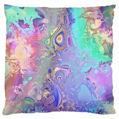 Pastel Marble Paint Swirl Pattern Large Cushion Case (one Side) by SpinnyChairDesigns