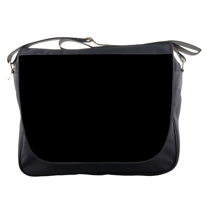 Plain Black Solid Color Messenger Bag