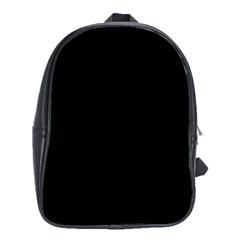 Plain Black Solid Color School Bag (xl) by FlagGallery