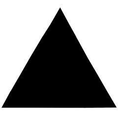 Plain Black Solid Color Wooden Puzzle Triangle by FlagGallery