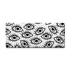 Black And White Cartoon Eyeballs Hand Towel