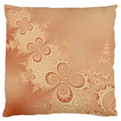 Coral Peach Intricate Swirls Pattern Standard Flano Cushion Case (two Sides) by SpinnyChairDesigns