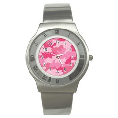 Camo Pink Stainless Steel Watch