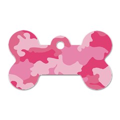 Camo Pink Dog Tag Bone (one Side)