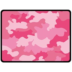 Camo Pink Double Sided Fleece Blanket (large)  by MooMoosMumma