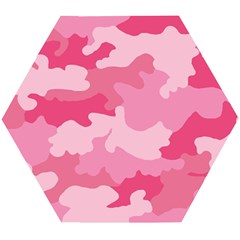 Camo Pink Wooden Puzzle Hexagon by MooMoosMumma