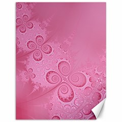 Pink Intricate Swirls Pattern Canvas 12  X 16  by SpinnyChairDesigns