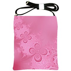 Pink Intricate Swirls Pattern Shoulder Sling Bag by SpinnyChairDesigns