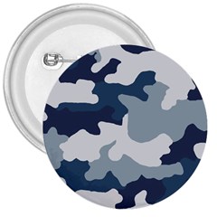 Camo Blue 3  Buttons