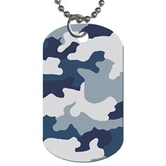 Camo Blue Dog Tag (one Side)