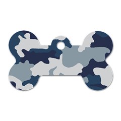 Camo Blue Dog Tag Bone (one Side)