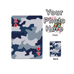 Camo Blue Playing Cards 54 Designs (Mini) Front - DiamondA