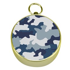 Camo Blue Gold Compasses by MooMoosMumma