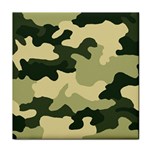 Camo Green Face Towel Front