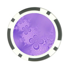 Purple Intricate Swirls Pattern Poker Chip Card Guard by SpinnyChairDesigns