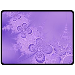 Purple Intricate Swirls Pattern Fleece Blanket (large)  by SpinnyChairDesigns