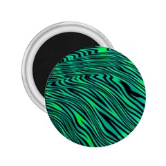 Black And Green Abstract Stripes Pattern 2 25  Magnets