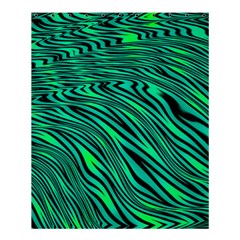 Black And Green Abstract Stripes Pattern Shower Curtain 60  X 72  (medium)  by SpinnyChairDesigns