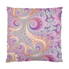 Pastel Pink Intricate Swirls Spirals  Standard Cushion Case (one Side) by SpinnyChairDesigns