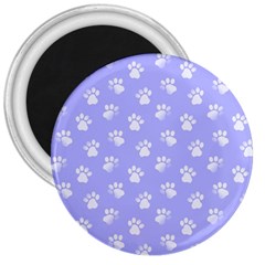 Animal Cat Dog Paw Prints Pattern 3  Magnets by SpinnyChairDesigns