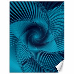 Cerulean Blue Pinwheel Floral Design Canvas 18  X 24  by SpinnyChairDesigns