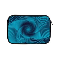 Cerulean Blue Pinwheel Floral Design Apple Ipad Mini Zipper Cases by SpinnyChairDesigns