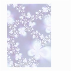 Pale Violet And White Floral Pattern Small Garden Flag (two Sides) by SpinnyChairDesigns