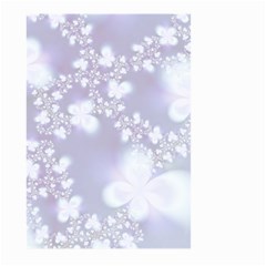 Pale Violet And White Floral Pattern Large Garden Flag (two Sides) by SpinnyChairDesigns